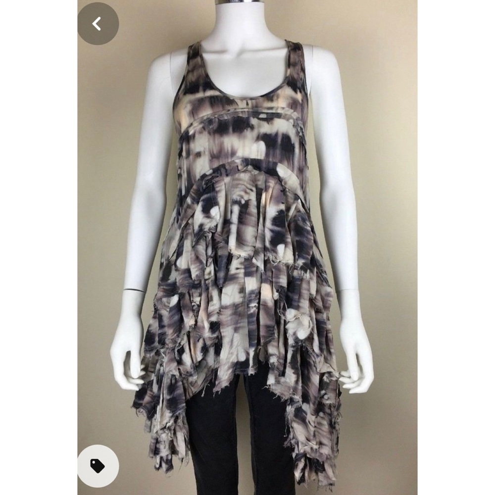 All Saints Silk Ash Ruffle Top